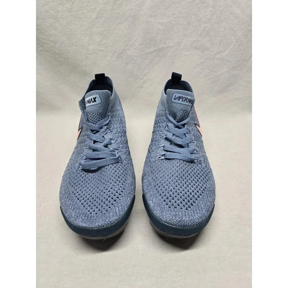 Nike Women's Air VaporMax Flyknit 2 Work Blue Crimson Tint 942843-401 Size 7 - Picture 4 of 11